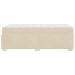 vidaXL Cadre de lit avec matelas Crème 100 x 200 cm tissu