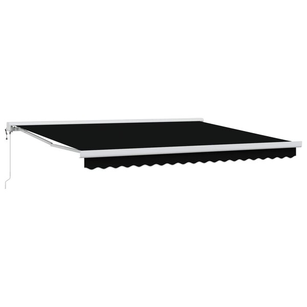 vidaXL Auvent Rétractable Noir 400 × 300 cm Tissu et Métal