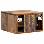vidaXL Cabinet de chevet mural 2 pc Bois ancien 34 5 x 33 x 20 cm