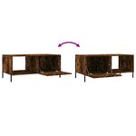 vidaXL Table basse chêne fumé 90x50x40 cm bois d'ingénierie