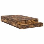 vidaXL Cadre de lit avec rangement Chêne fumé 236.5 x 120 x 31.5 cm