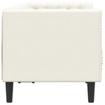 vidaXL Canapé Chesterfield avec traversins 2 places crème velours