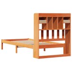 vidaXL Lit bibliothèque sans matelas cire marron 75x190 cm pin massif
