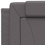 vidaXL Coussin de tête de lit Viana gris 90 cm similicuir