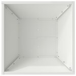vidaXL Jardinière Bol De Jardin Blanche 40x40x15 cm En Acier