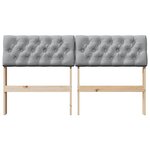 vidaXL Tête de lit capitonnée Gris clair 140 cm Pin massif