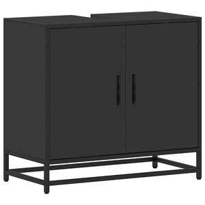 vidaXL Armoire de lavabo de salle de bain noir 65x33x60 cm