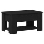 Table basse en chêne noir vidaXL 79x49x41 cm en bois reconstitué