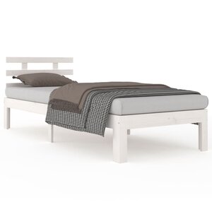 vidaXL Cadre de lit sans matelas blanc 75x190 cm