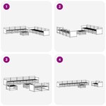 vidaXL Ensemble de canapés d'extérieur 9 pc Naturel