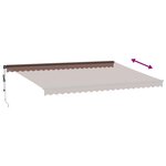 vidaXL Auvent rétractable automatique marron 500x350 cm