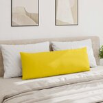 vidaXL Coussins de canapé 2 Pièces Jaune clair 120 x 40 cm tissu