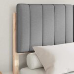 vidaXL Cadre de lit avec tête de lit rembourrée Gris clair
