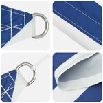 vidaXL Voile d'ombre Bleu et Blanc 7 x 4 m 100   polyester Oxford