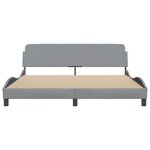 vidaXL Cadre de lit Dover gris clair 183x213 cm tissu