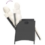 vidaXL Ensemble à manger de jardin 9Pièces coussins noir résine tressée