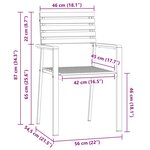 vidaXL Chaises de jardin empilables 6 Pièces 54 5x56x89 cm en bois massif d'acacia