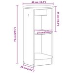 vidaXL Meuble d'appoint Blanc Bois d’ingénierie