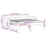 vidaXL Lit de jour avec gigogne et matelas vert foncé 80x200cm velours