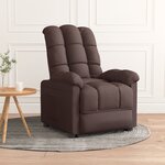 vidaXL Fauteuil inclinable Marron foncé Tissu