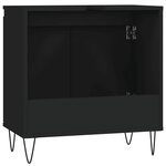 vidaXL Armoire de salle de bain noir 58x33x60 cm bois d'ingénierie
