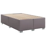 vidaXL Sommier à lattes de lit avec matelas Gris 120x200 cm Similicuir