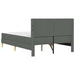 vidaXL Cadre de lit avec matelas Gris foncé 140 x 200 cm Tissu