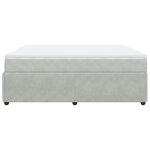 vidaXL Sommier à lattes de lit et matelas Gris clair 180x200cm Velours