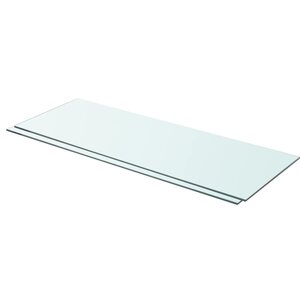 vidaXL Panneaux d'étagère 2 Pièces Verre Transparent 80 x 30 cm