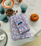 Trio feuilles cadeaux réutilisables Bleu Limoges