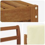 vidaXL Ensemble de canapés d'extérieur 9 pc Naturel et Crème Polyester