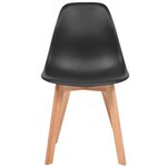 vidaXL Chaises à manger lot de 6 Noir Plastique