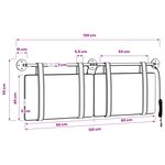 vidaXL Tête de lit suspendue Avec lumière LED Blanc PU antique