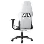 vidaXL Chaise de jeu Blanc et noir Similicuir