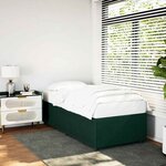 vidaXL Cadre de lit sans matelas vert foncé 80x200 cm velours