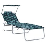 vidaXL Transat 2-personne 2 Pièces Vert 58 x 188 x 77cm tissu
