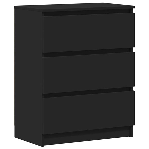 vidaXL Buffet Noir 60x35x76 cm Bois d'ingénierie