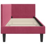 vidaXL Cadre de lit d'angle Bordeaux 80 cm x 200 cm tissu
