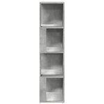 vidaXL Armoire d'angle Gris béton 33x33x132 cm Bois d’ingénierie