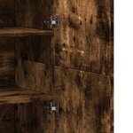 vidaXL Buffet haut chêne fumé 80x35x180 cm bois d'ingénierie