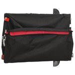 vidaXL Remorque de vélo noir et rouge 45 kg fer