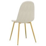 vidaXL Chaises à manger lot de 6 blanc crème velours