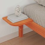 vidaXL Cadre de lit avec tables de chevet Brun cire 80 x 220 cm