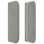 vidaXL Tête de lit avec oreilles Gris clair 183x16x78/88 cm Velours