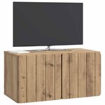 vidaXL Meuble TV mural 59 5 x 31 x 30 cm Chêne artisanal