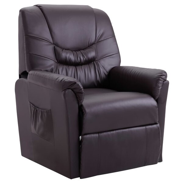 vidaXL Chaise inclinable Marron Similicuir