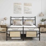 vidaXL Cadre de lit sans matelas chêne sonoma 140x200 cm