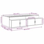 vidaXL Cadre de lit avec rangement Sonoma gris 100 x 200 cm