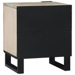 vidaXL Cabinet de chevet 2 Pièces Blanc et Noir 40 x 33 x 46 cm