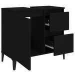 vidaXL Armoire de salle de bain noir 65x33x60 cm bois d'ingénierie